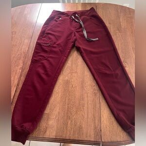 Figs Women's Size XS Reg Maroon Jogger Pants